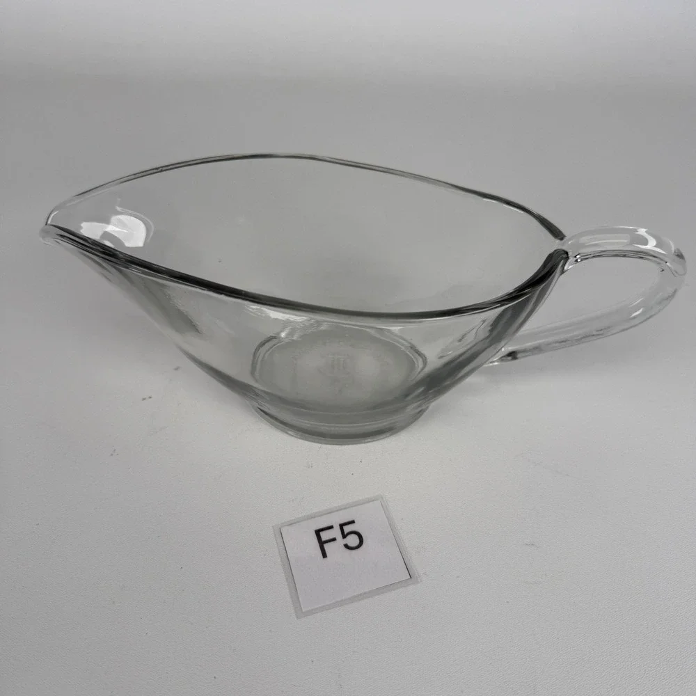 Vintage Anchor Hocking‎ Clear Glass Gravy Boat 10 oz #1043 USA